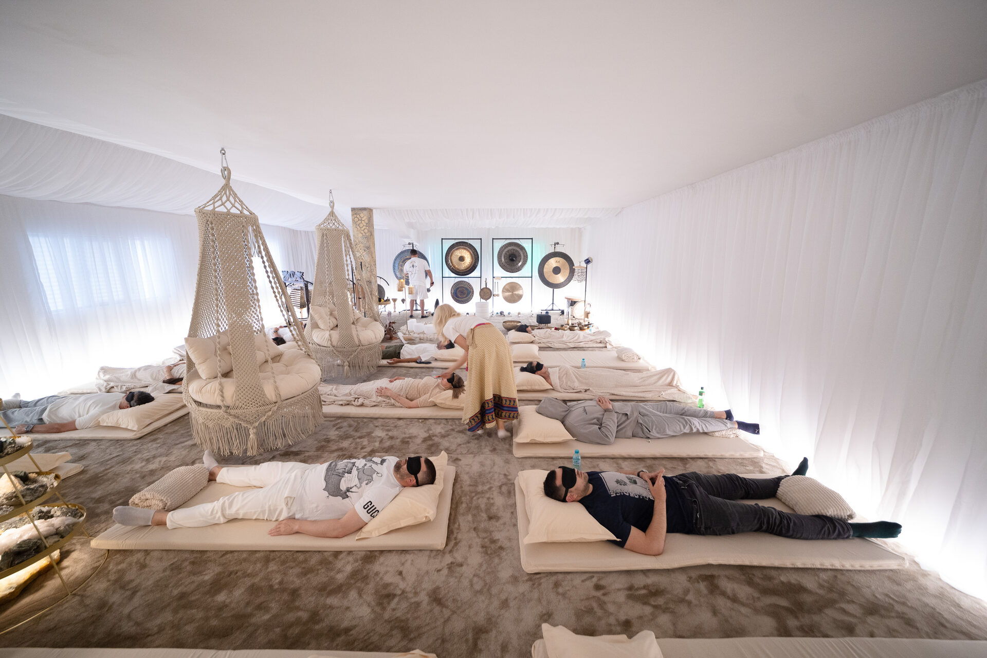 Group sound bath session
